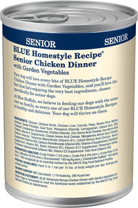 Blue Buffalo: Dog Fd Senior Hmstly Chkn, 12.5 Oz