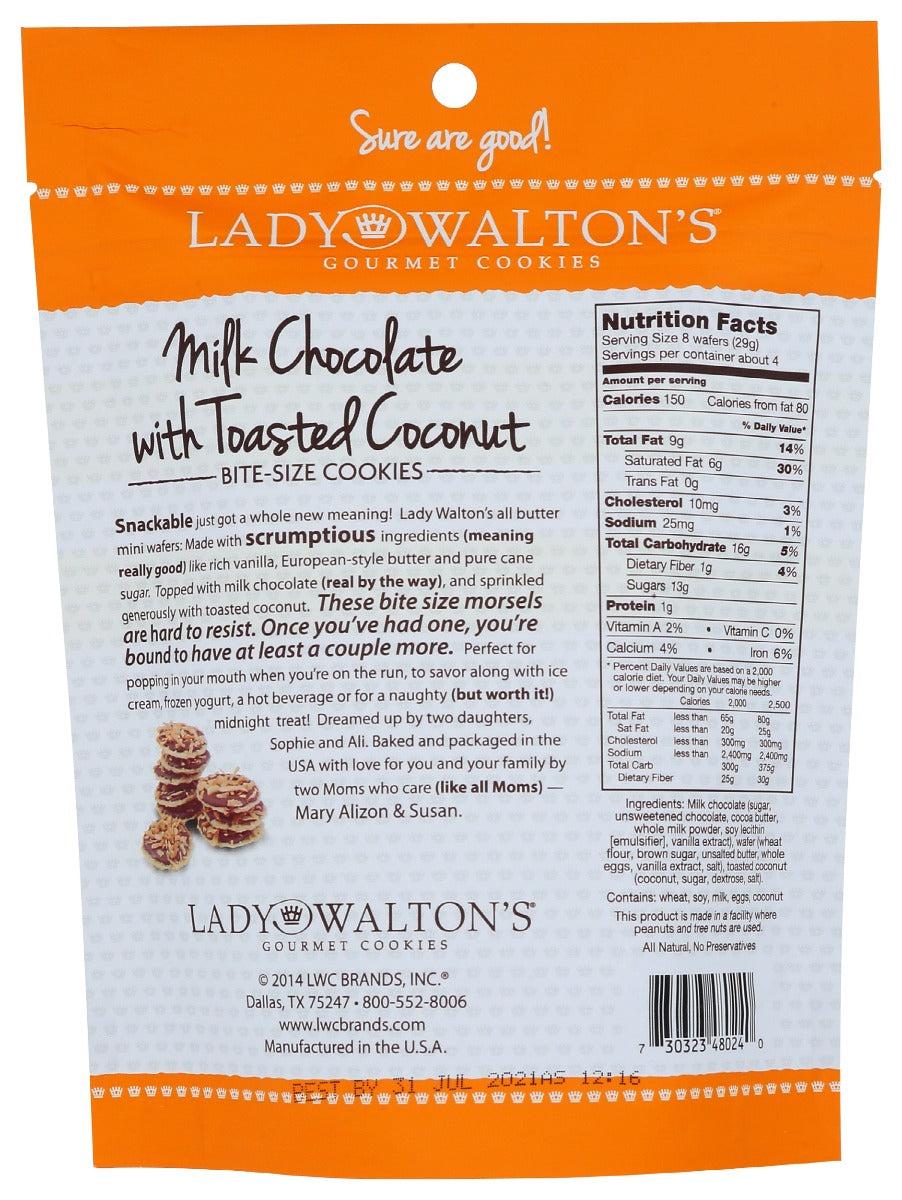 Lady Walton: Wafer Milk Choc Tost Coun, 4.5 Oz