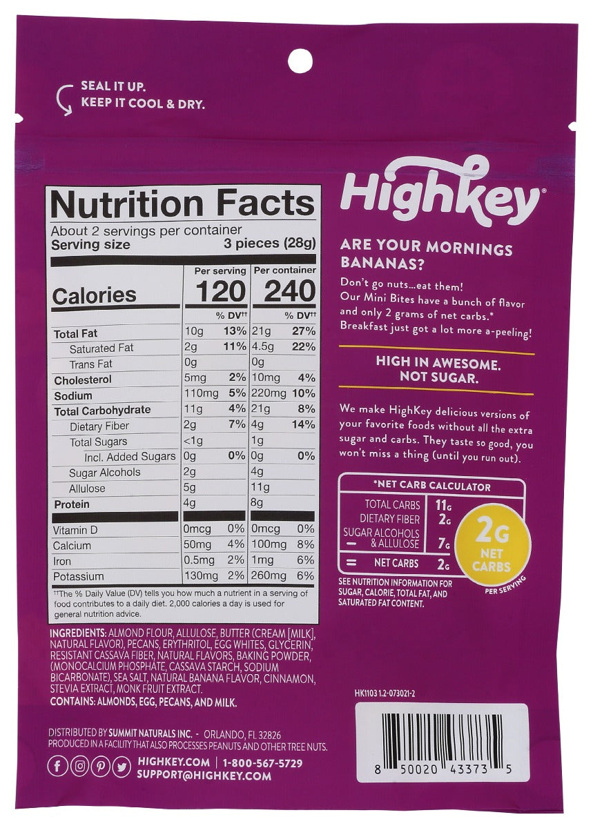 High Key Snacks: Cookies Banana Nut Keto, 2 Oz