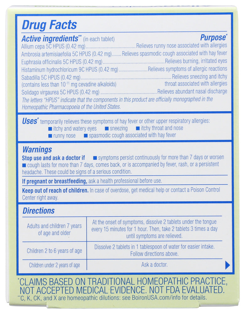 Boiron: Allergy Calm Tablets, 60 Tb