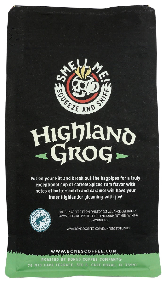 Bones Coffee Company: Coffee Grnd Highland Grog, 12 Oz