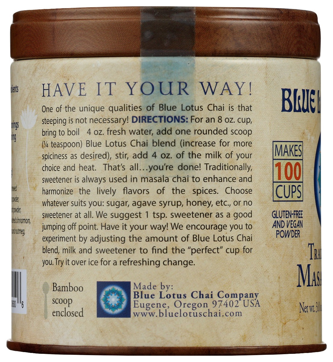 Blue Lotus Chai: Chai Masala Traditional, 3 Oz