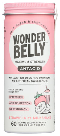 Wonderbelly: Antacid Strwbry Chew, 60 Tb