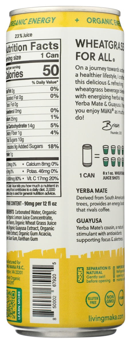 Maka: Lemon Energized Tea, 12 Fo