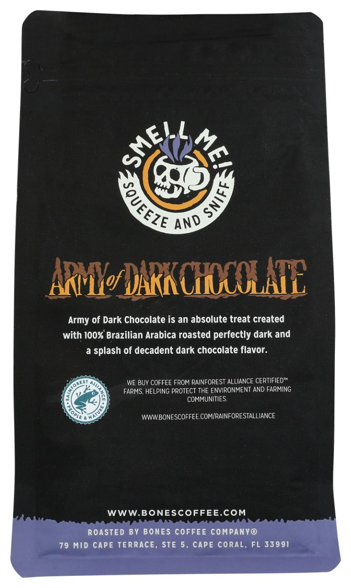 Bones Coffee Company: Coffee Grnd Army Dk Choc, 12 Oz