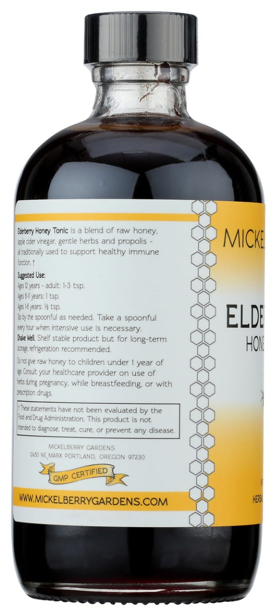 Mickelberry  Gardens: Tonic Elderberry Honey, 8 Fo