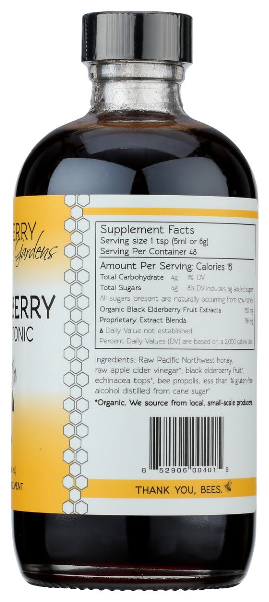 Mickelberry  Gardens: Tonic Elderberry Honey, 8 Fo