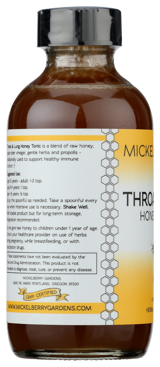 Mickelberry Gardens: Tonic Throat Lung Honey, 4 Fo