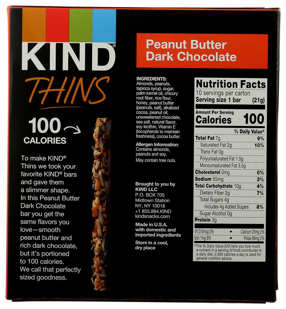 Kind: Peanut Butter Dark Chocolate Thins, 7.4 Oz