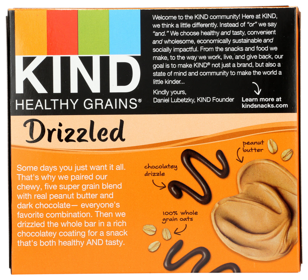 Kind: Dark Chocolate Drizzled Peanut Butter Bar, 5.8 Oz