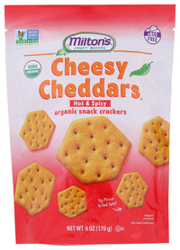 Miltons: Cheesy Cheddars Hot Spicy Crackers, 6 Oz