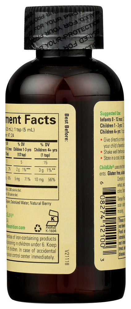 Childlife: Vitamins Kid Iron Berry, 4 Fo