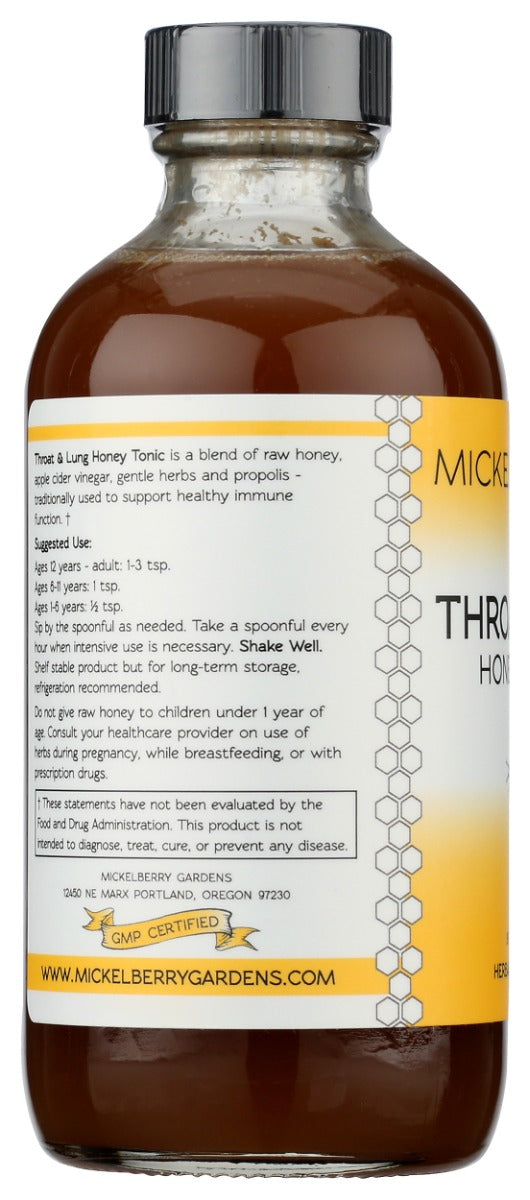 Mickelberry Gardens: Tonic Throat Lung Honey, 8 Fo