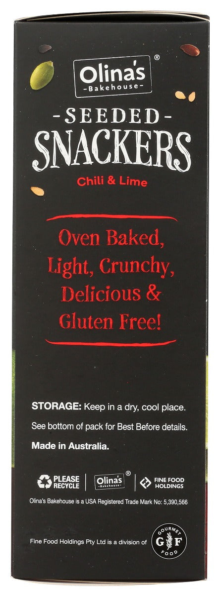 Olinas Bakehouse: Crackers Seeded Chili Lme, 4.9 Oz