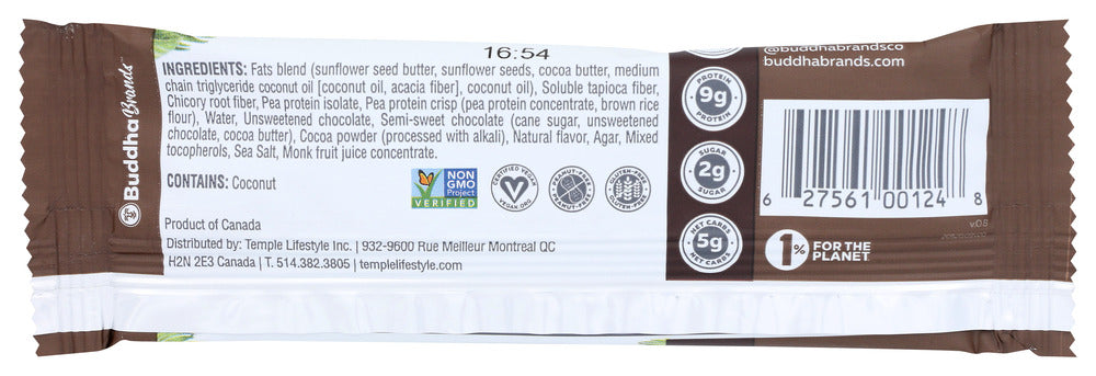 Hungry Buddha: Triple Chocolate Keto Bar, 1.4 Oz