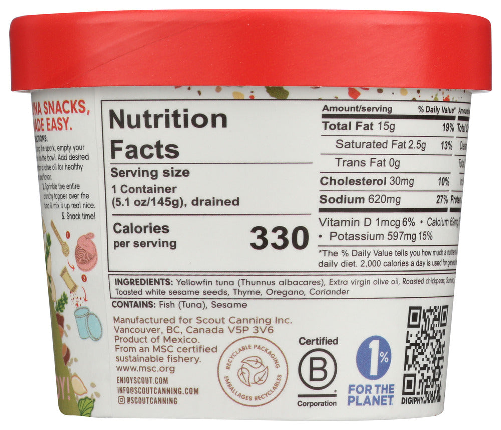 Scout: Tuna Zaatar Snack Kit, 5.1 Oz