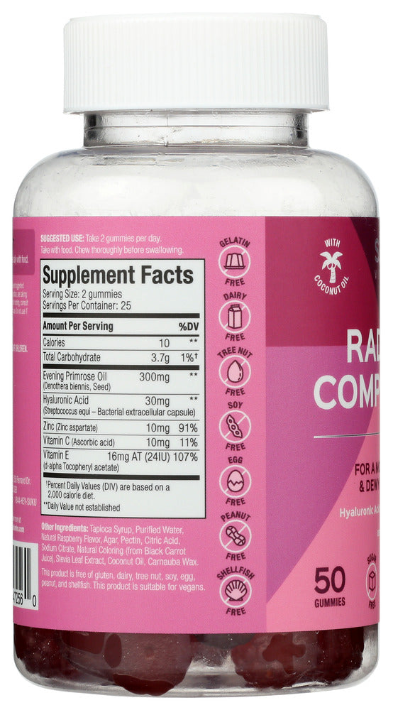 Suku Vitamins: Radiant Complexion Gummies, 50 Pc