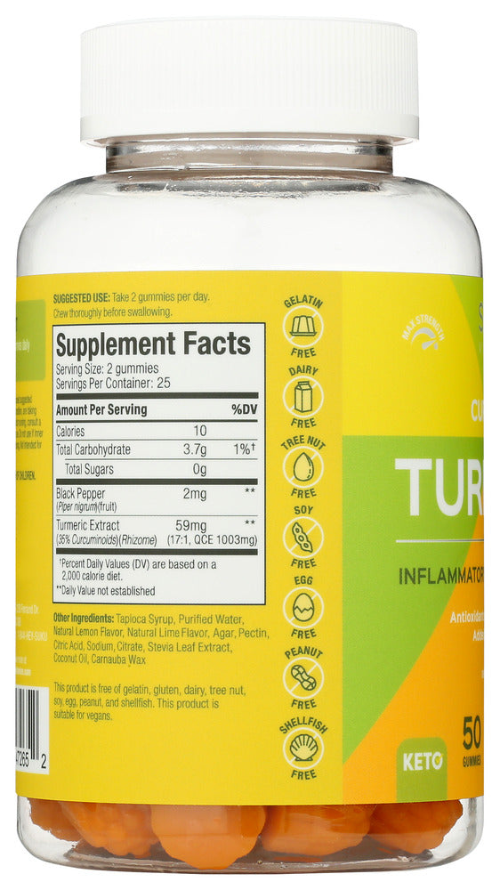 Suku Vitamins: Turmeric Curcumin Gummies, 50 Pc