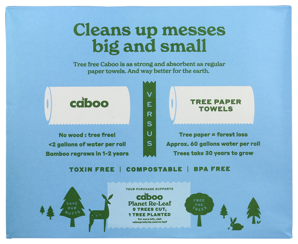 Caboo: Tree Free Paper Towels 75 Sheets, 3 Pk