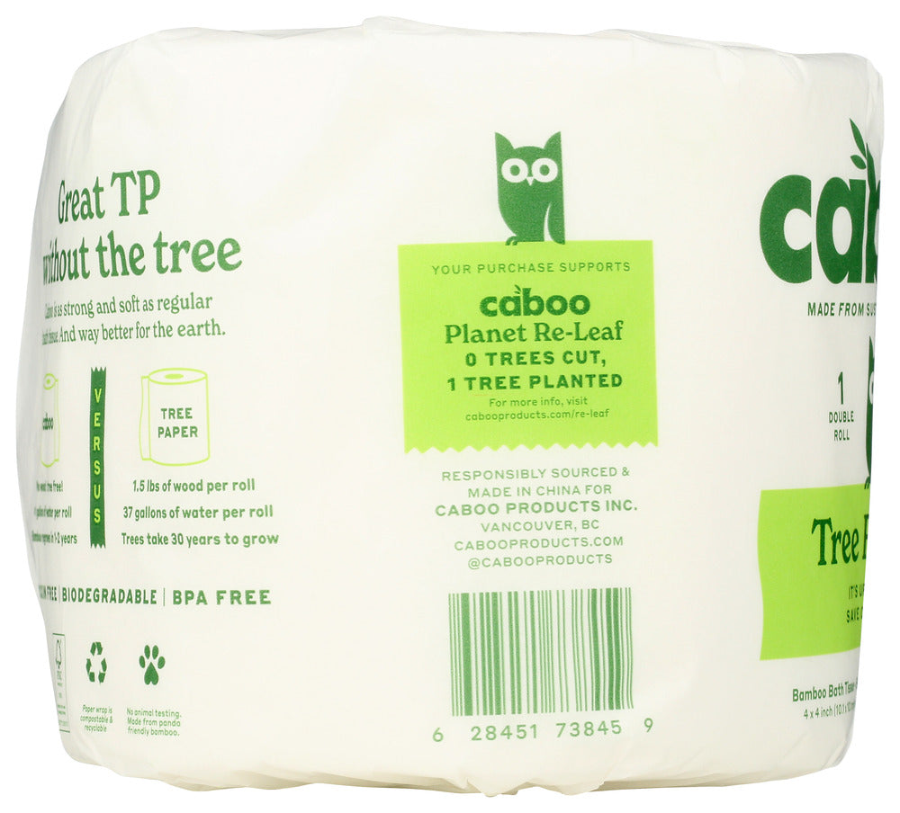 Caboo: Tree Free Bath Tissue Single Roll, 1 Ea