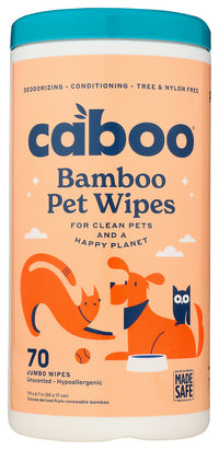 Caboo: Bamboo Pet Wipes, 70 Ct