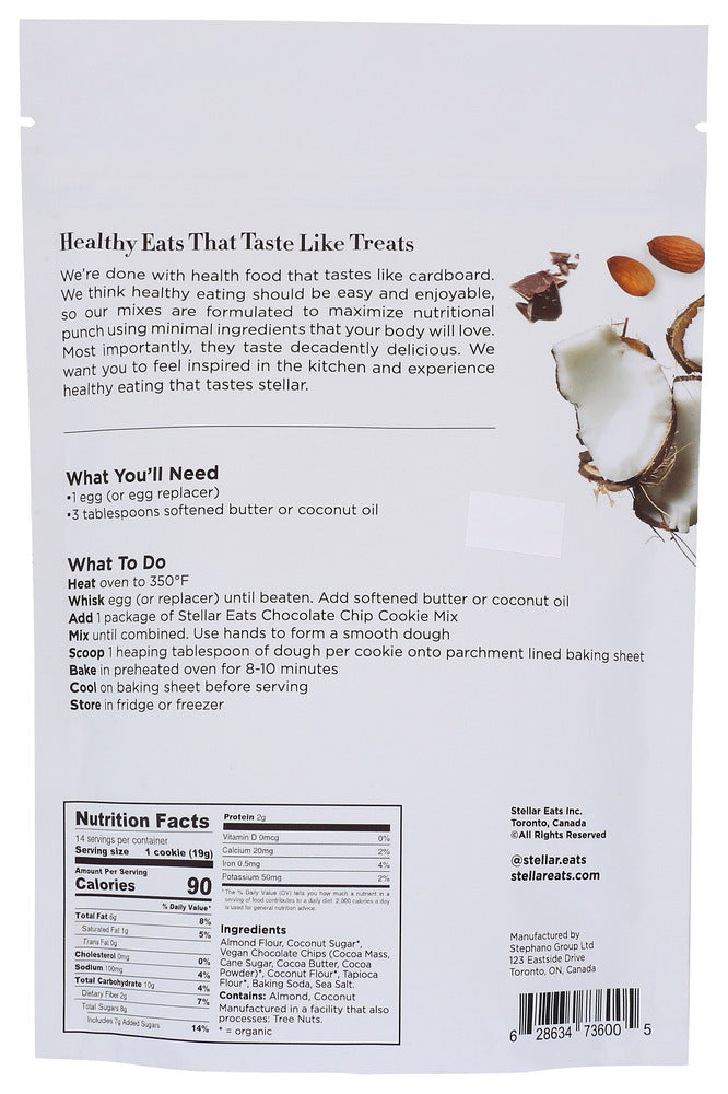 Stellar Eats: Chocolate Chip Cookie Baking Mix, 266 Gm