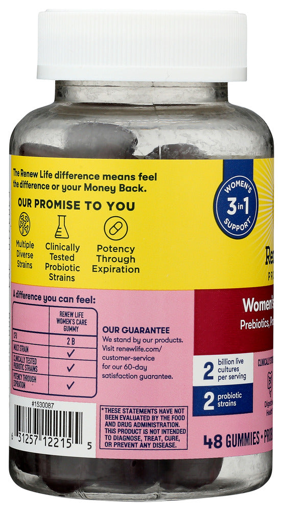 Renew Life: Probiotic Womens Care Gummy, 48 Pc