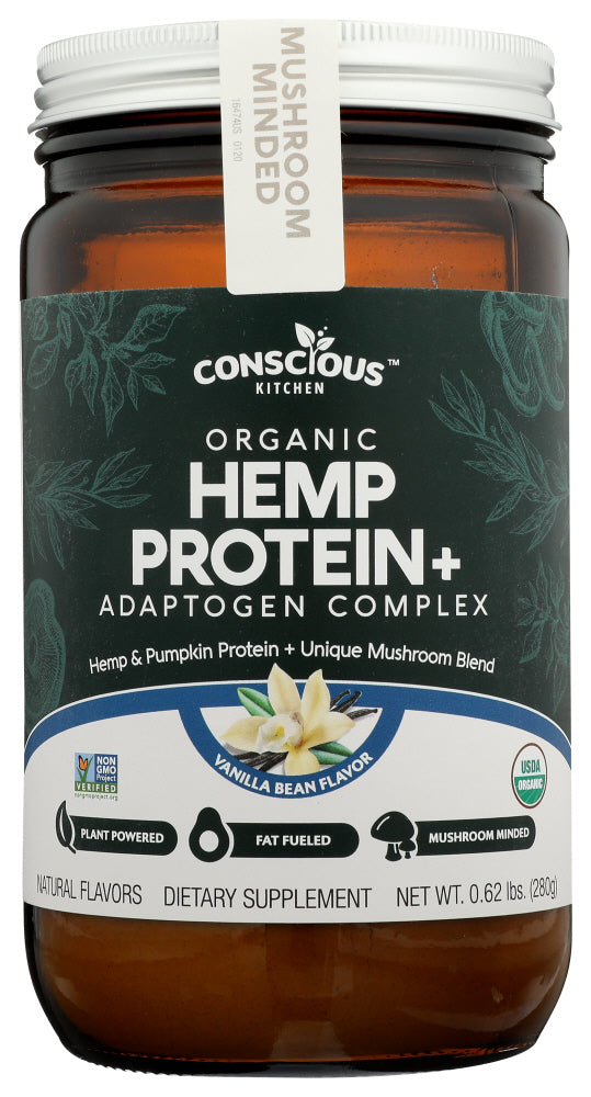 Conscious Kitchen: Hemp Protein Vanilla Bean Organic, 280 Gm