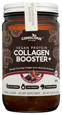 Conscious Kitchen: Chocolate Chili Vegan Protein Collagen Booster, 280 Gm