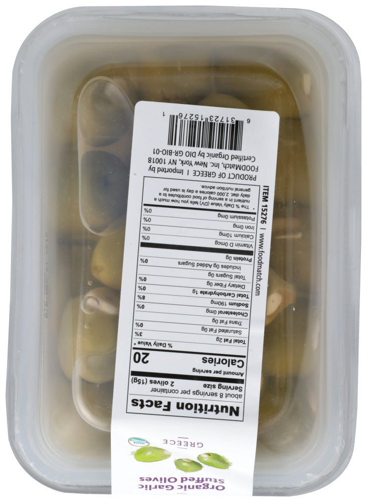 Divina: Organic Garlic Stuffed Olives, 4.6 Oz