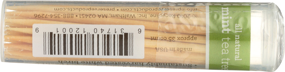 Preserve: Mint Tea Tree Toothpicks, 35 Pc