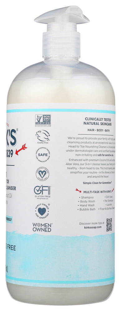 Kirks: Cleanser 3In1 Frag Free, 32 Fo