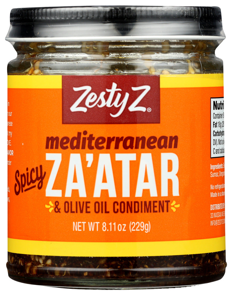 Zesty Z: Mediterranean Za'atar Spicy & Olive Oil Condiment, 8.11 Oz