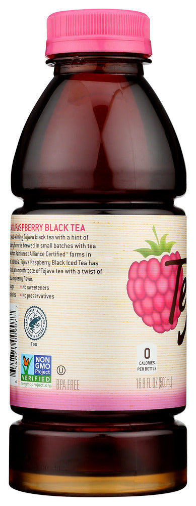 Tejava: Unsweetened Raspberry Black Tea, 16.9 Fo