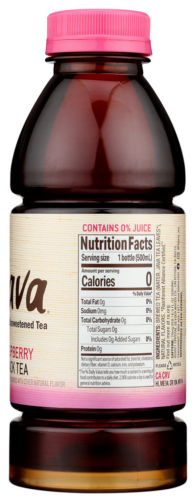 Tejava: Unsweetened Raspberry Black Tea, 16.9 Fo