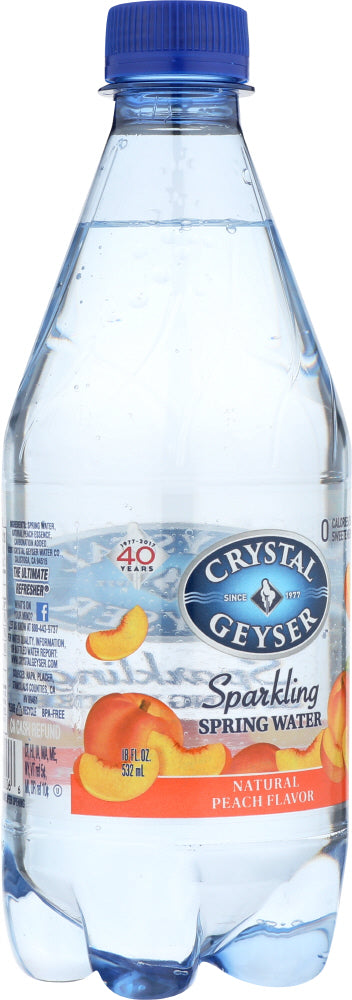 Crystal Geyser: Sparkling Peach Water 4Pk, 72 Oz