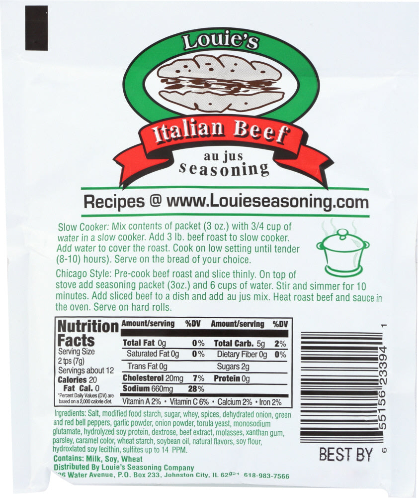 Louies: Ssnng Ital Beef, 3 Oz