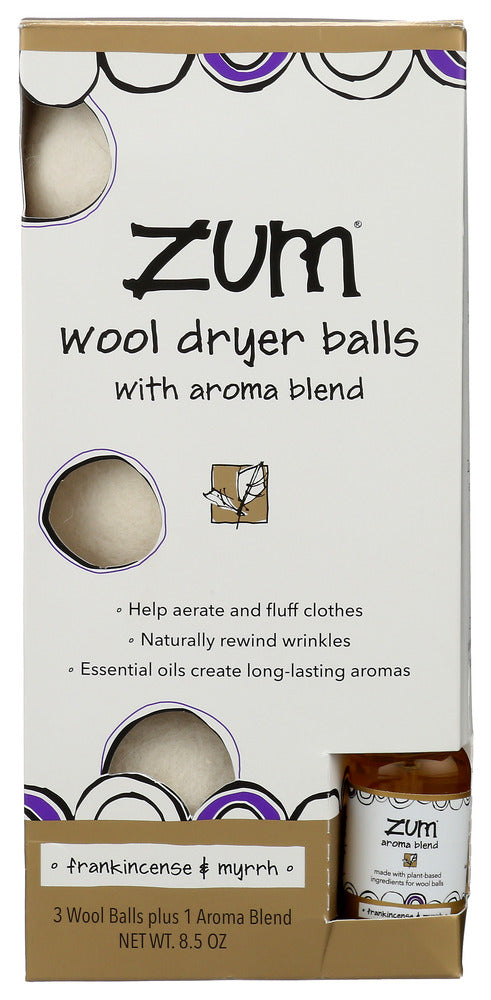 Zum: Wool Dryer Balls Frnk Myr, 8.5 Oz