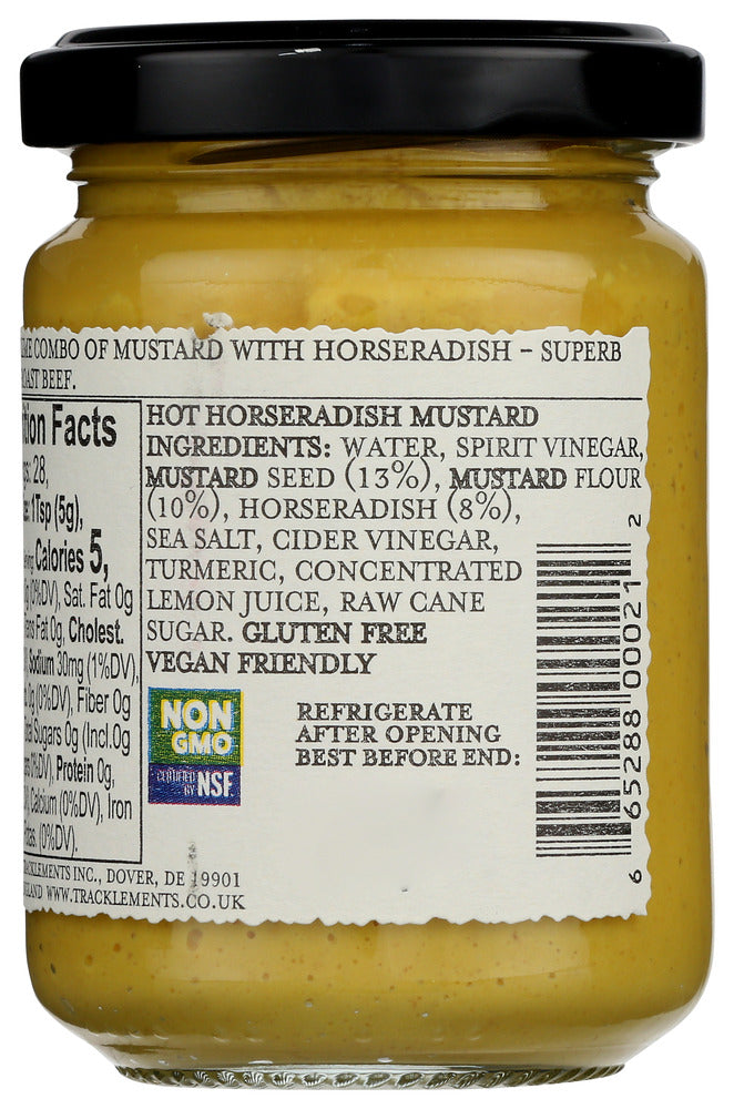 Tracklements: Hot Horseradish Mustard, 4.9 Oz