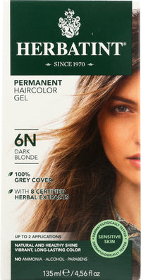 Herbatint: Permanent Hair Colour Gel 6N Dark Blonde, 4.56 Oz