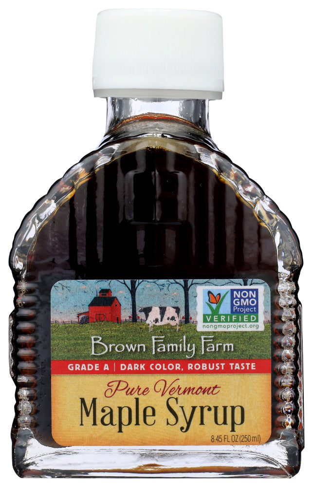 Brown Family Farm: Syrup Maple Cbn Gls Grd A, 8.45 Oz