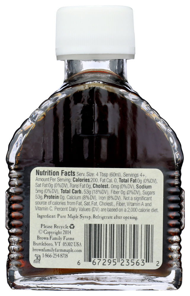 Brown Family Farm: Syrup Maple Cbn Gls Grd A, 8.45 Oz