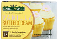 Market And Main Coffee: Coffee Vanilla Buttercream Single Serve, 12 Ea