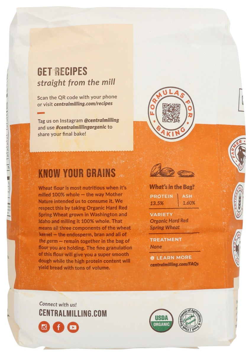 Central Milling: Flour Hi Prtn Whole Wheat Org, 5 Lb