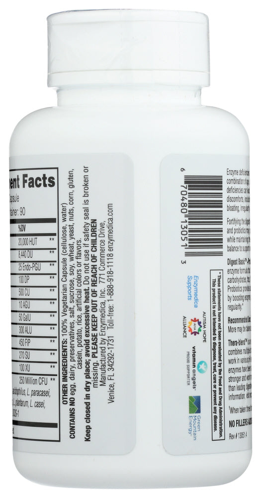 Enzymedica: Digest Basic Plus Probiotics, 90 Cp