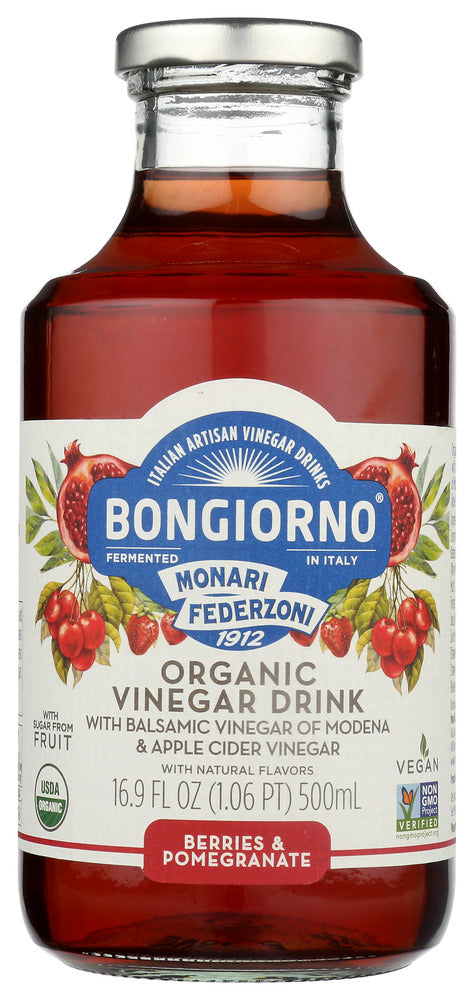 Bongiorno: Organic Vinegar Drink Berries And Pomegranate, 16.9 Fo