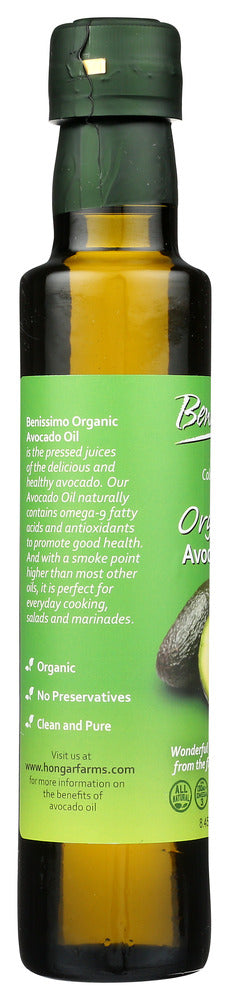 Benissimo: Organic Avocado Oil, 8.45 Fo