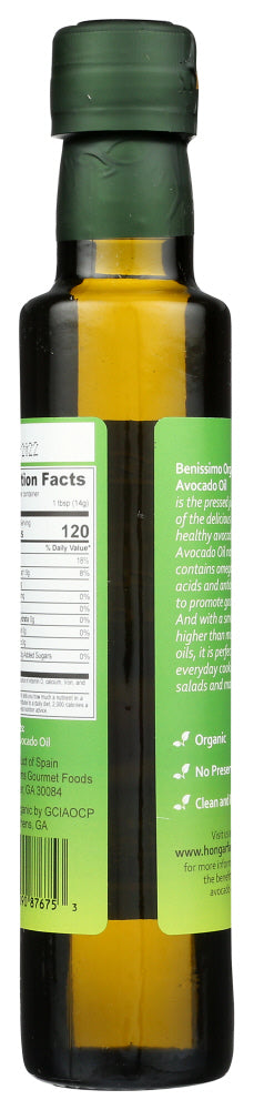 Benissimo: Organic Avocado Oil, 8.45 Fo