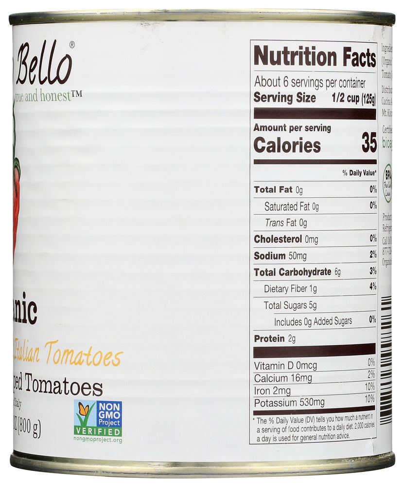 Organico Bello: Premium Chopped Tomatoes, 28 Oz