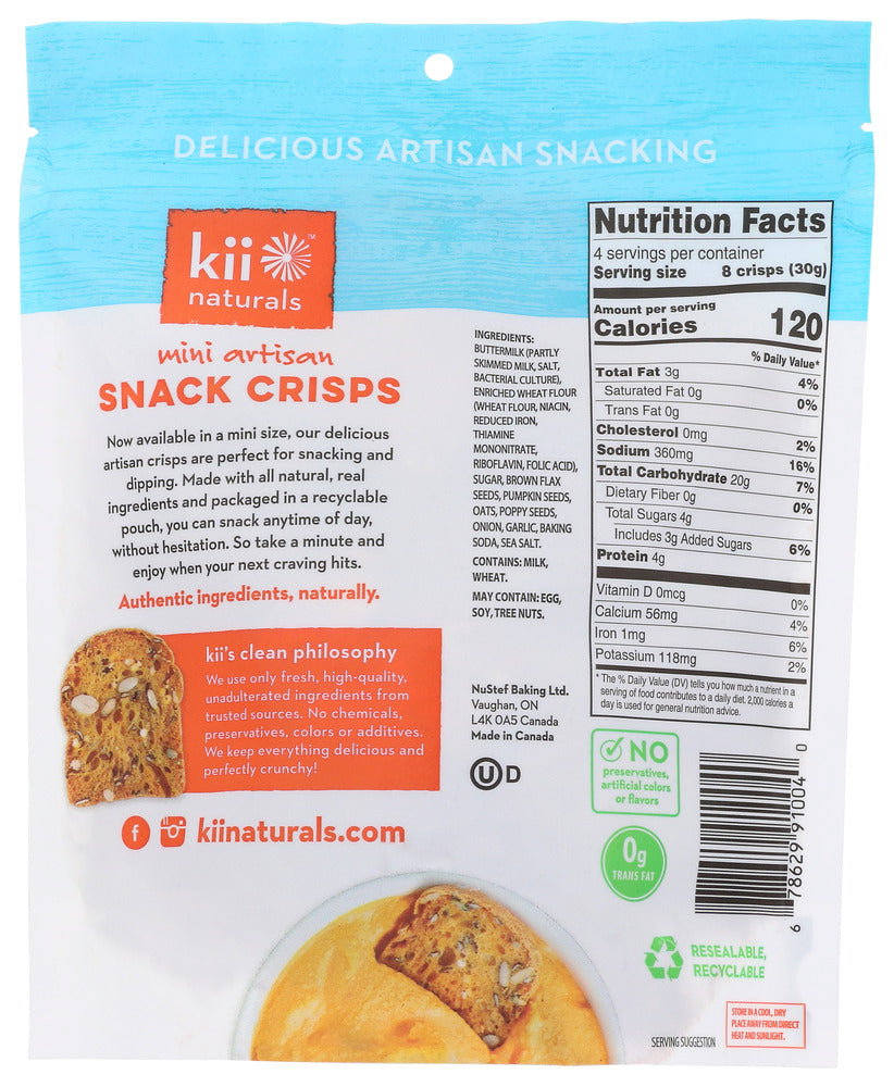 Kii Naturals: Everything Snack Crisps, 4.23 Oz